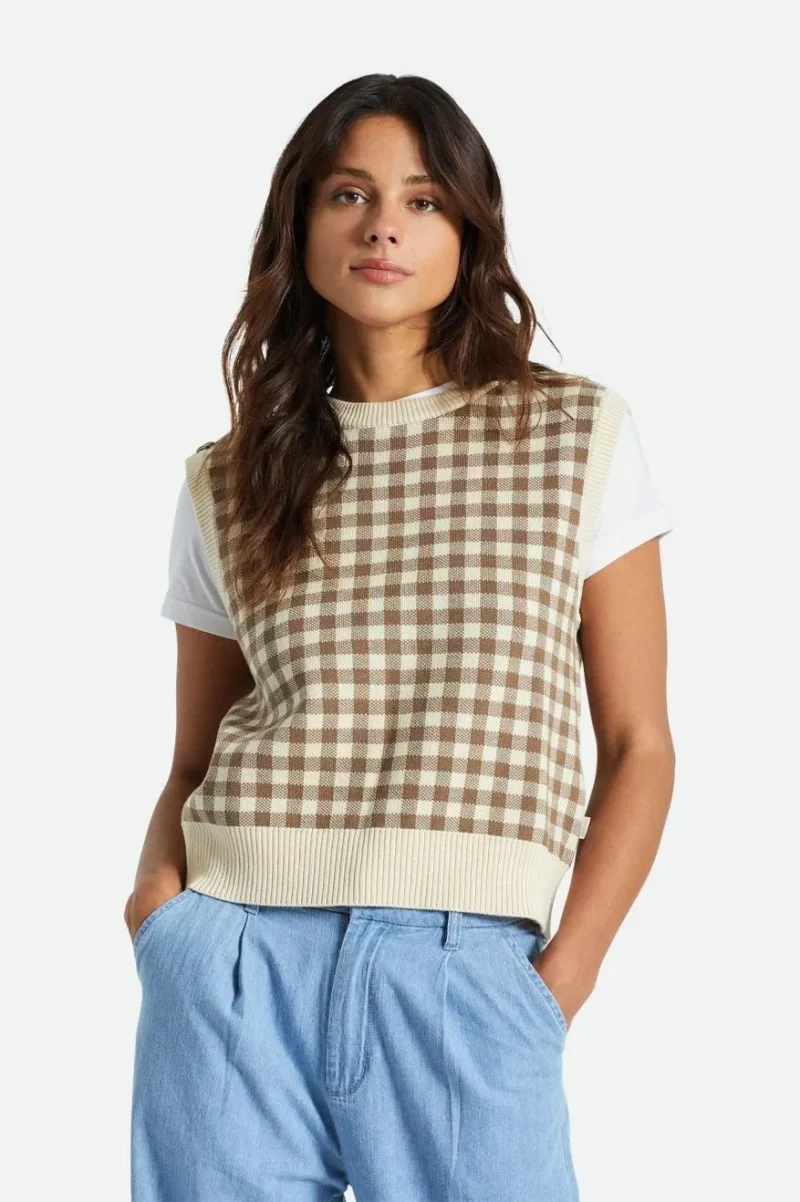 gingham twig sweater vest naples collection