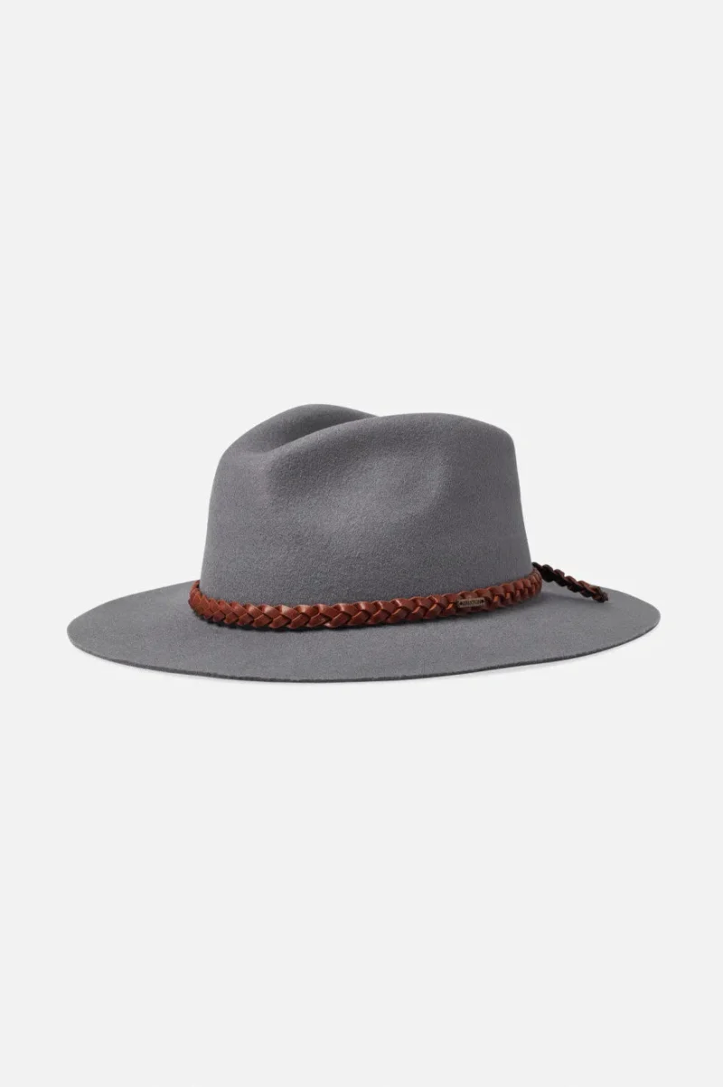 grey western fedora hat