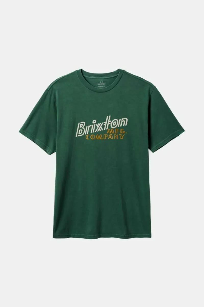 gustin standard s s t shirt trekking green worn wash