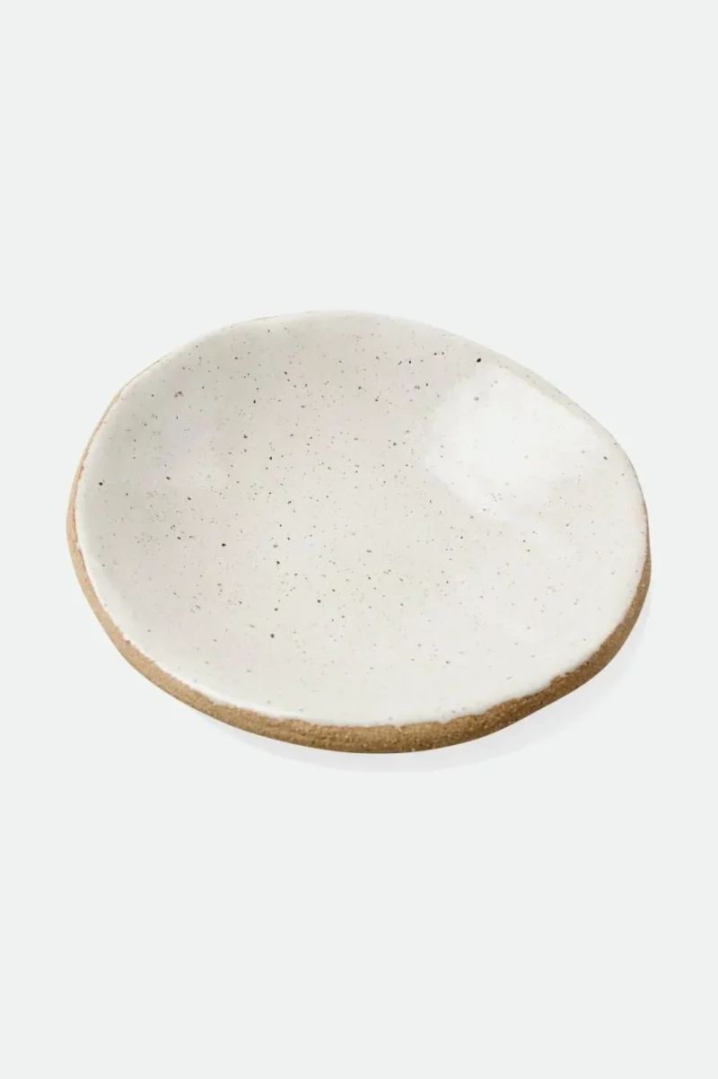 handcrafted beige ceramic catch all dish by brixton x o m