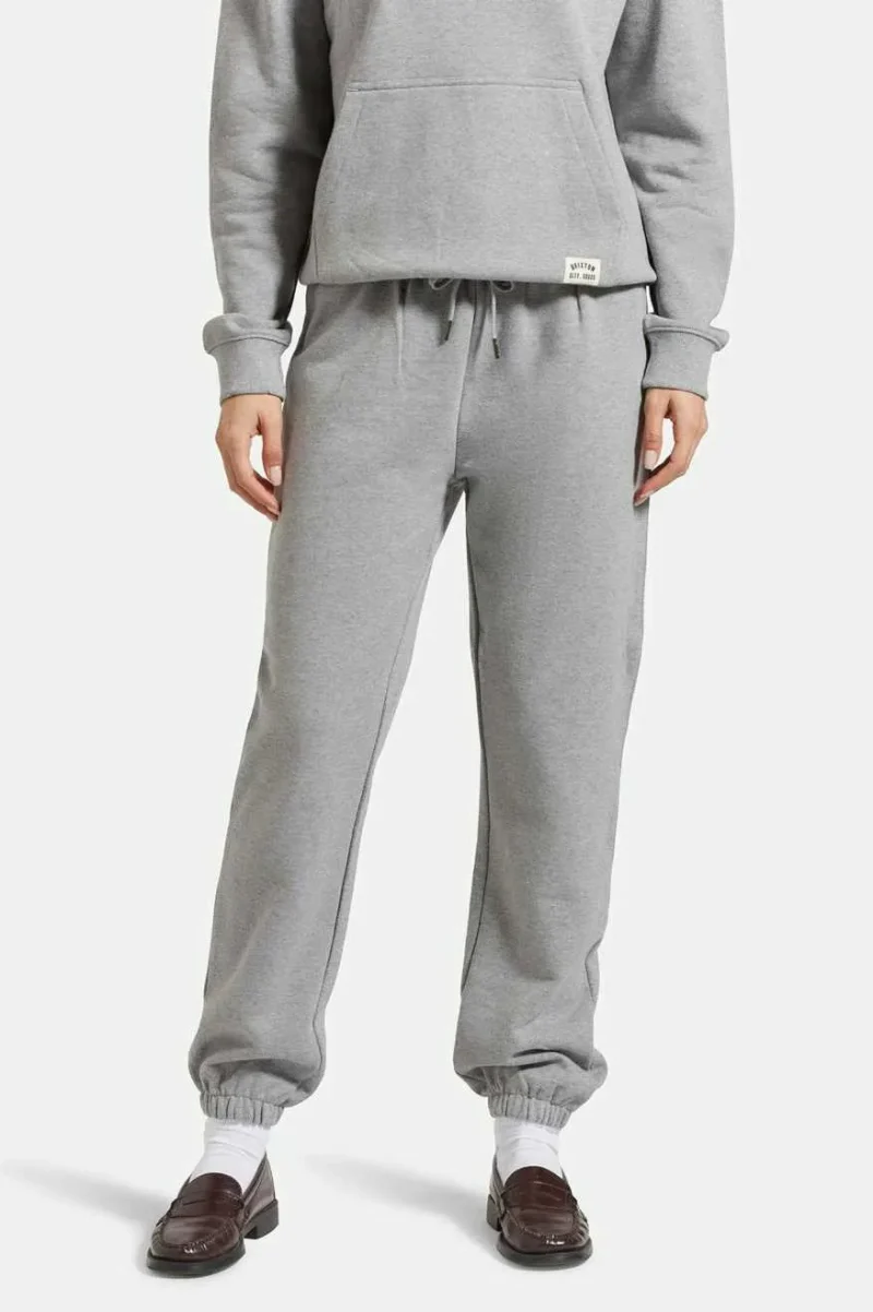 heather grey french terry loop sweatpants