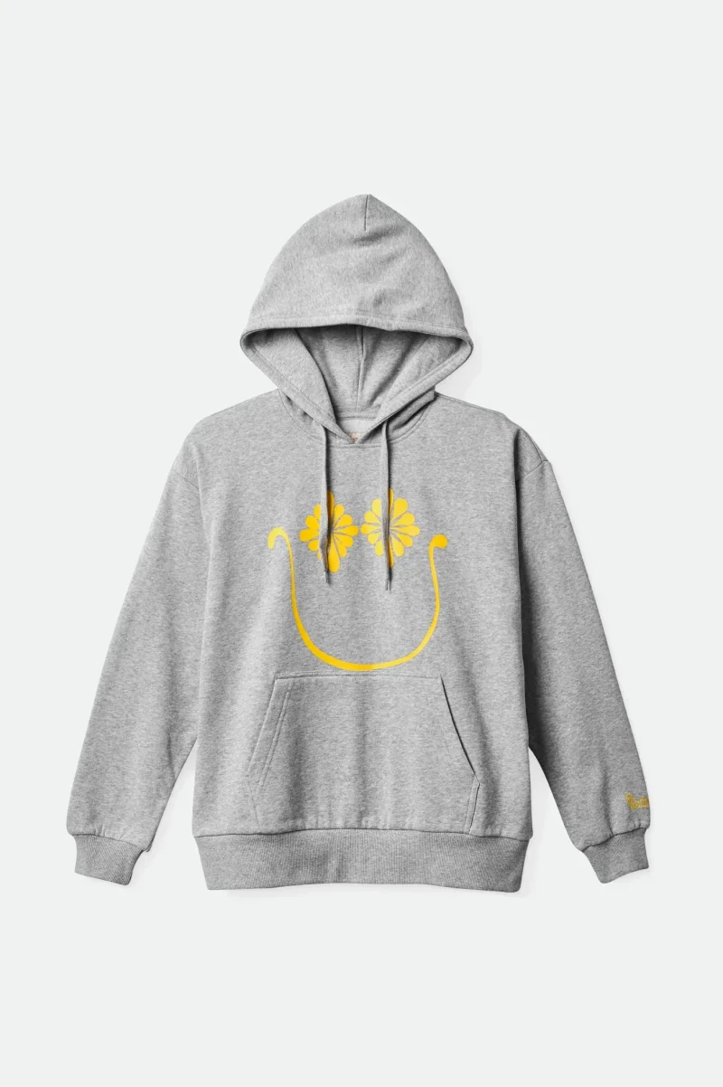 heather grey smile king hoodie