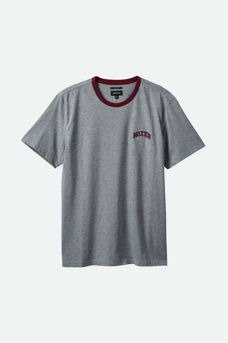 heather grey varsity ringer tee