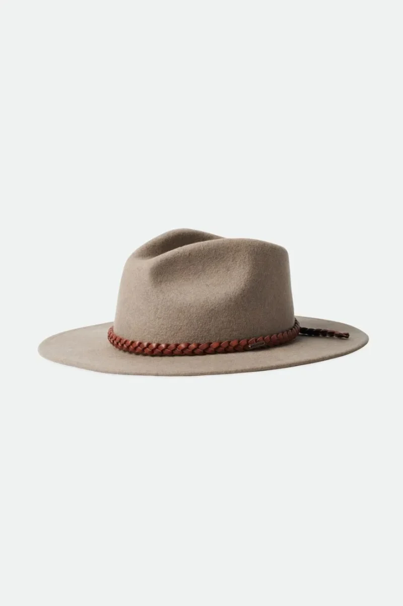 heather natural western fedora hat