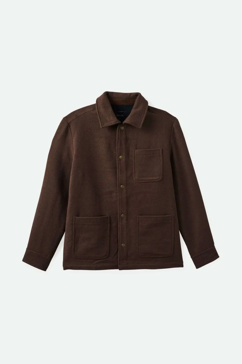 heather pinecone brown chore coat for men