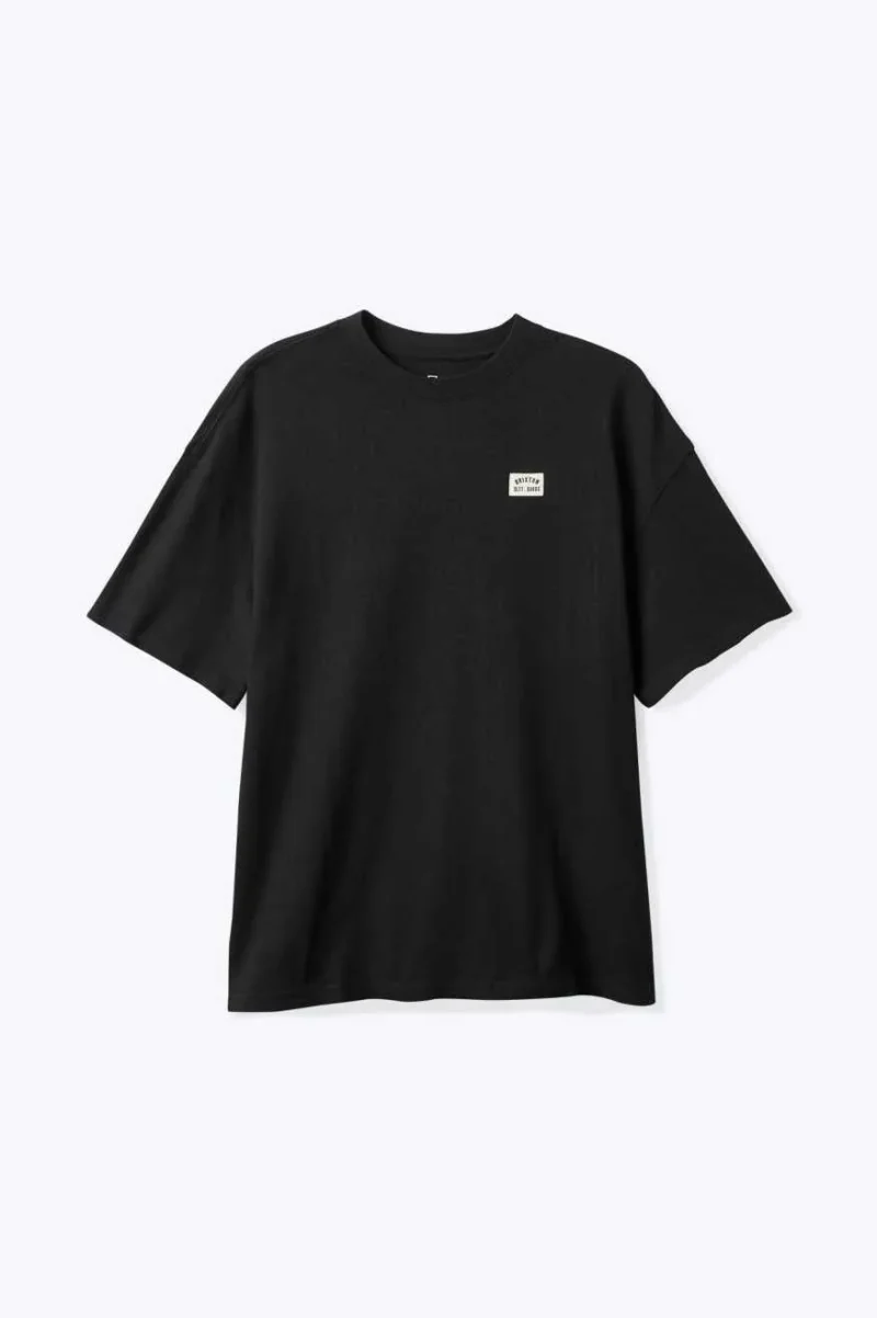 heavyweight black relaxed woodburn tee classic wash