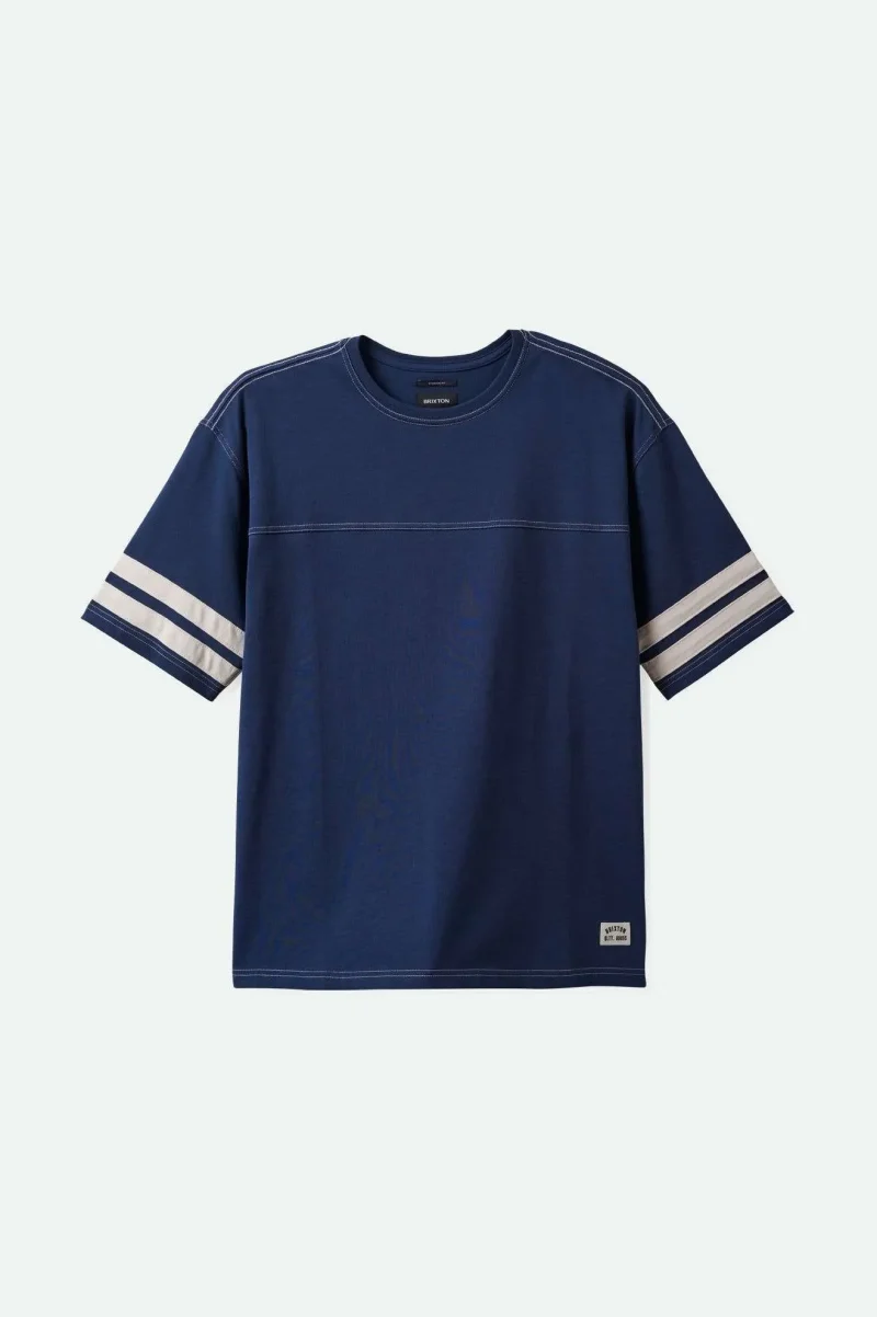 heavyweight varsity football tee washed navy