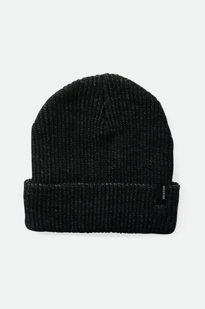 heist black beige beanie soft warm winter hat