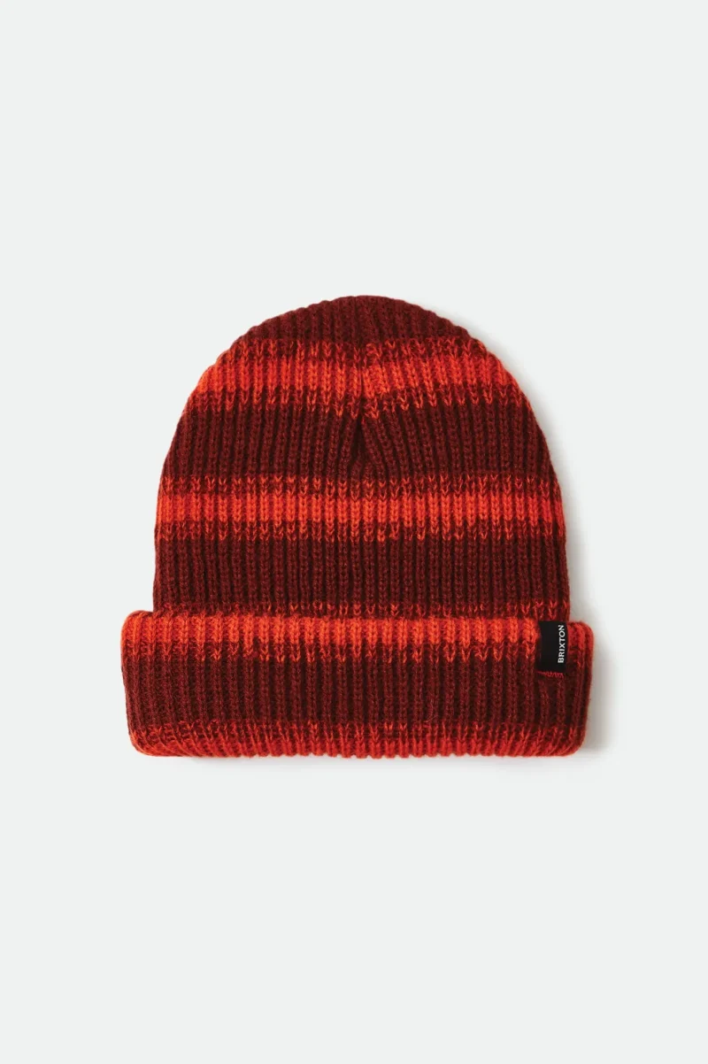 heist chunky beanie dark brick phoenix orange