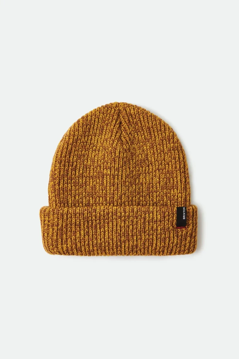 heist mustard brown marled chunky beanie