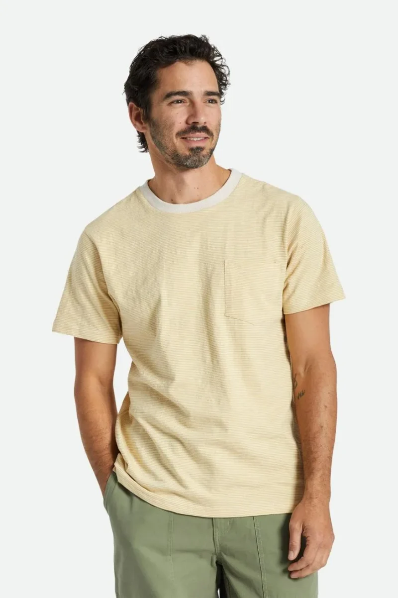 hilt slub short sleeve pocket tee whitecap straw