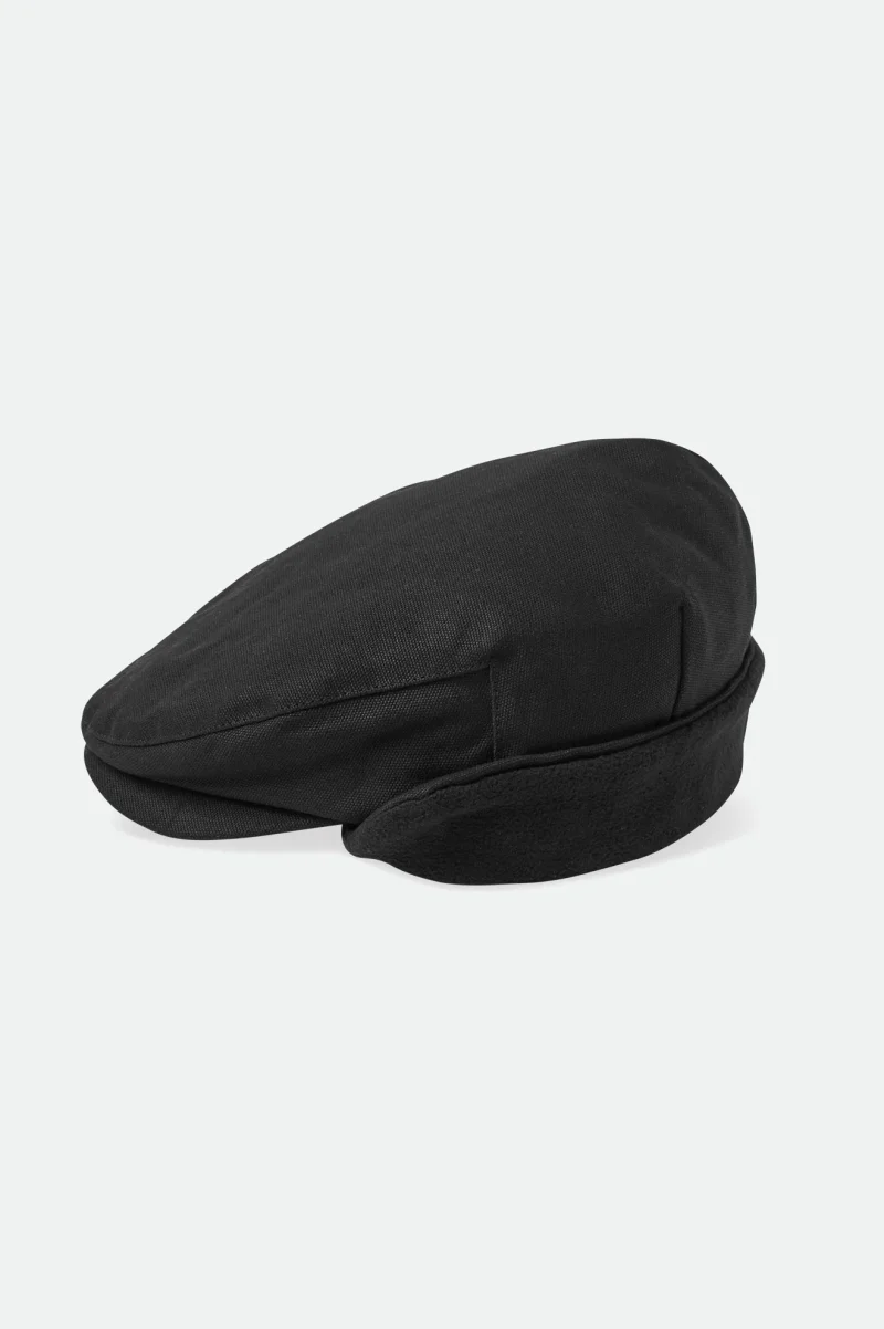 hooligan black earflap baggy snap cap