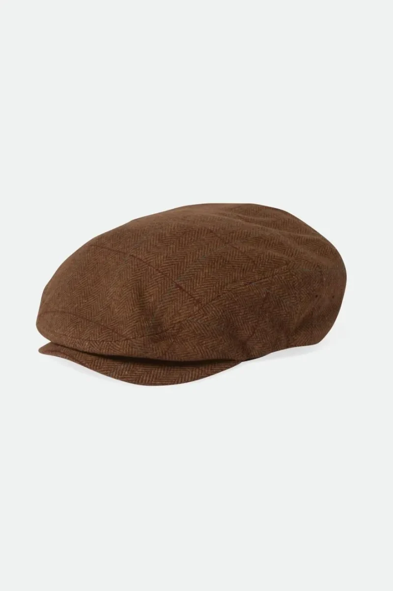 hooligan brown flat cap lightweight stylish