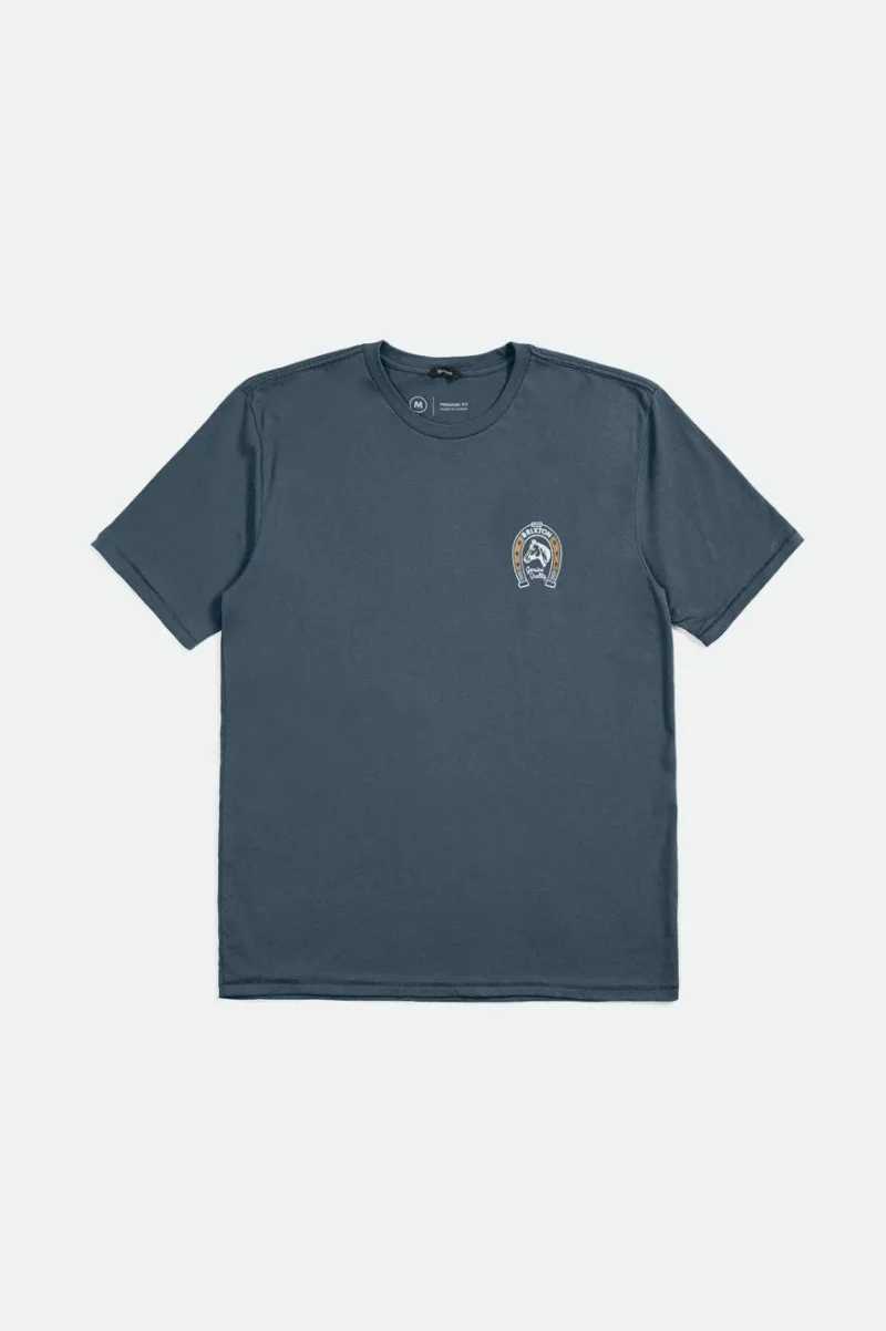 horse shoe short sleeve tee indian teal