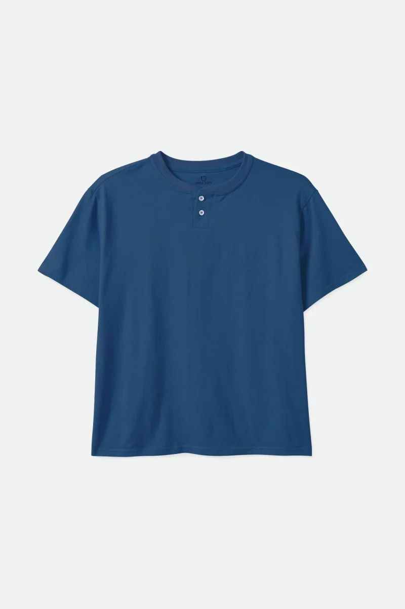 joe blue basic short sleeve henley tee