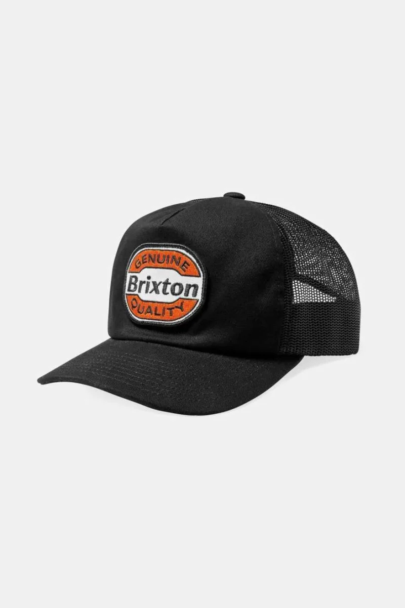 keaton black trucker hat netplus design