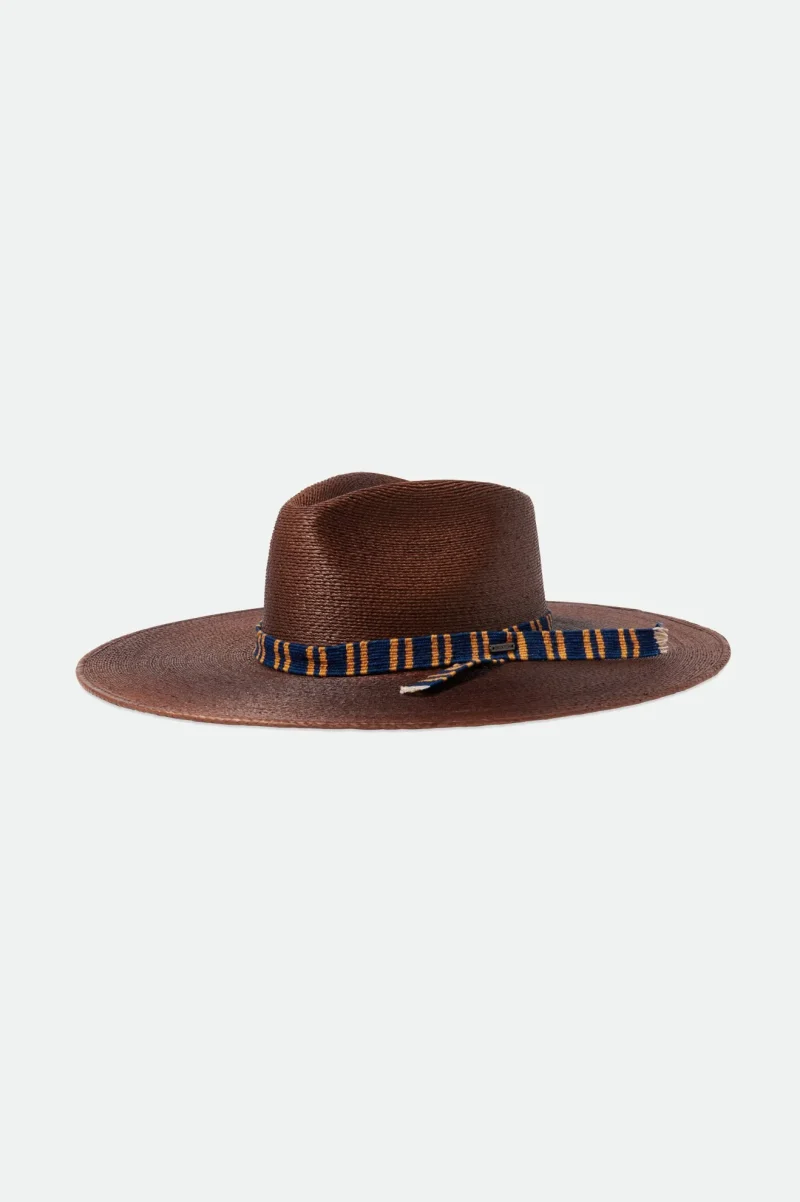 leigh brown straw fedora hat