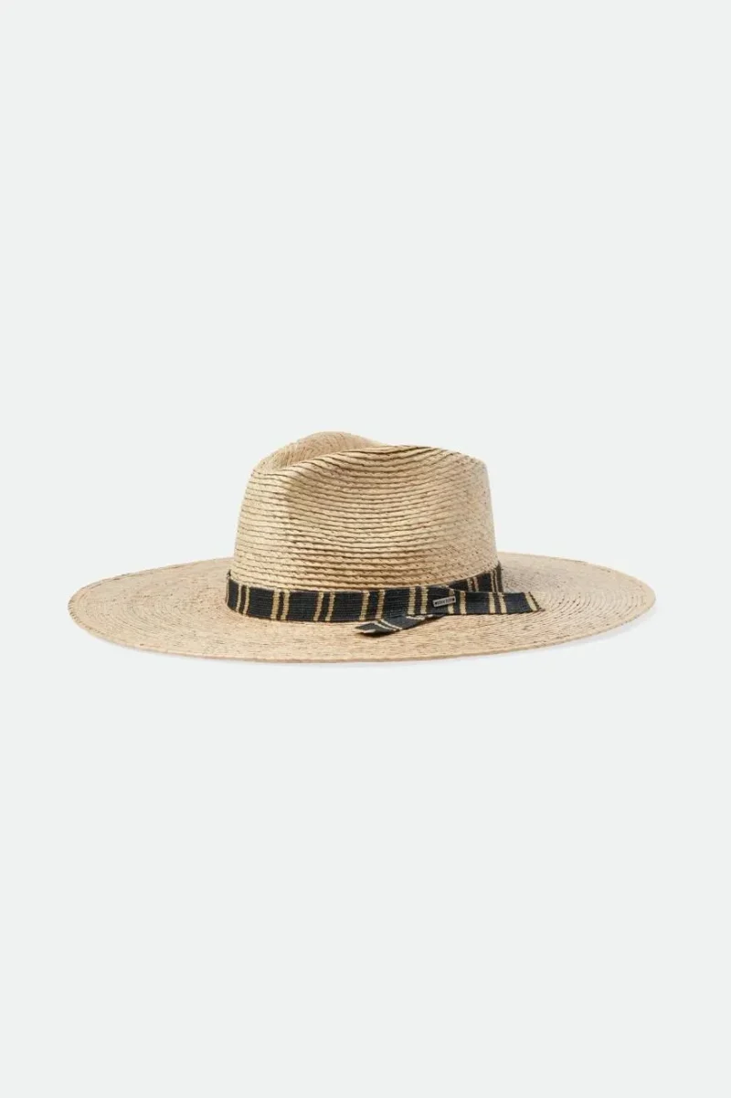 leigh natural multicolor straw fedora hat