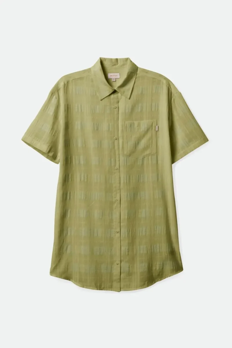 leon summer overshirt dress pear