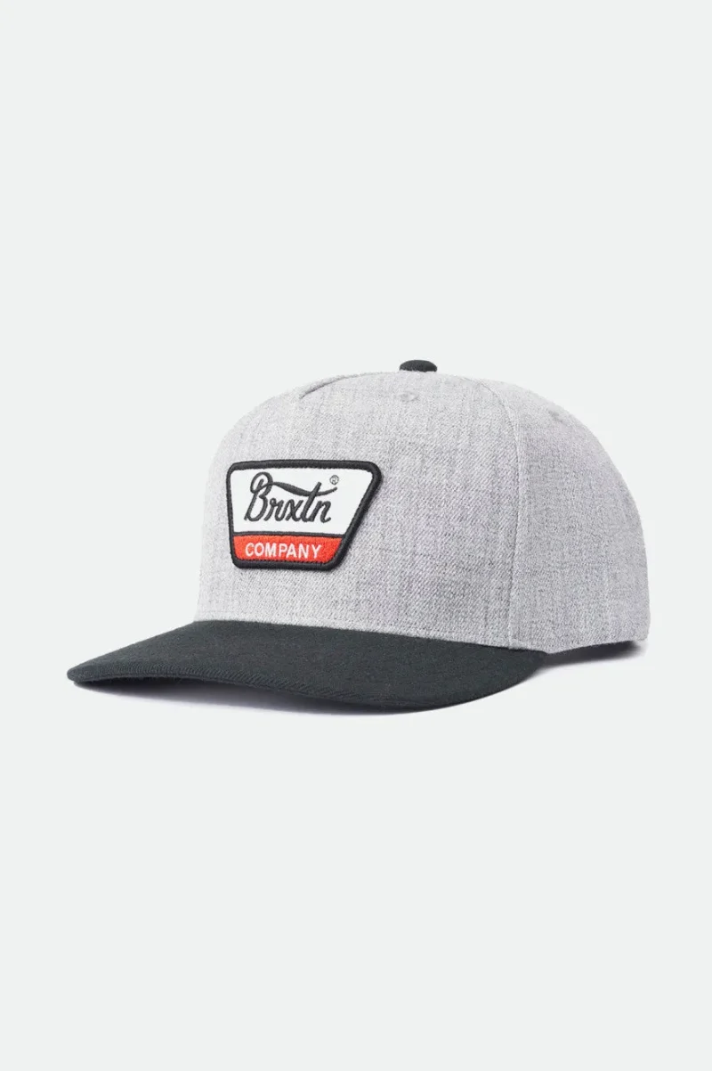 linwood c netplus heather grey black snapback hat