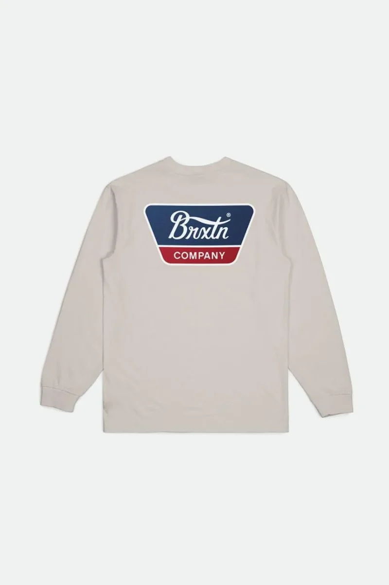 linwood long sleeve tee cream navy white