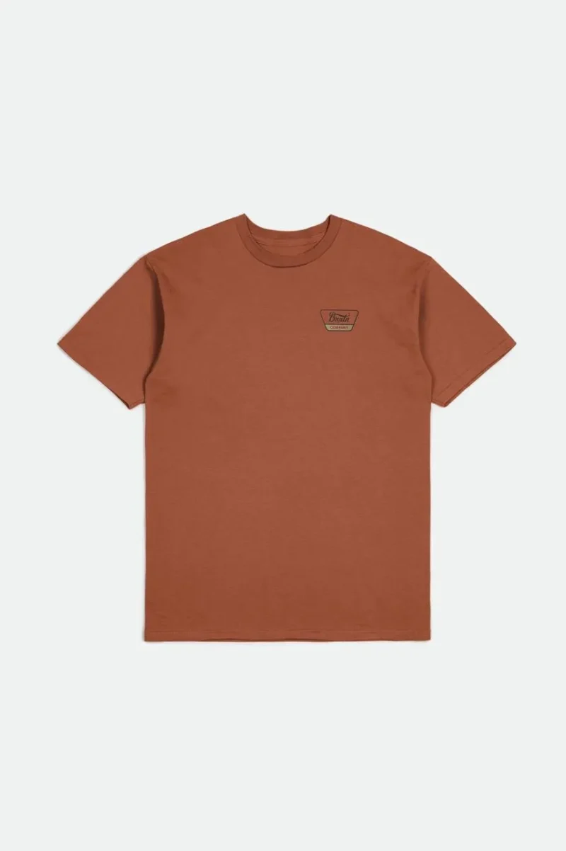 linwood short sleeve standard tee terracotta black sand