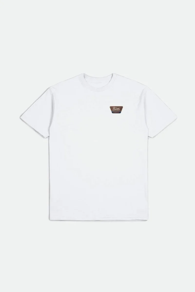 linwood standard short sleeve tee white sepia beige