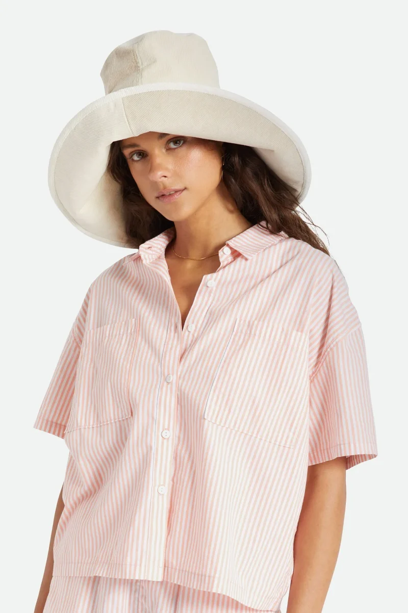 maddie travel bucket hat dove off white white