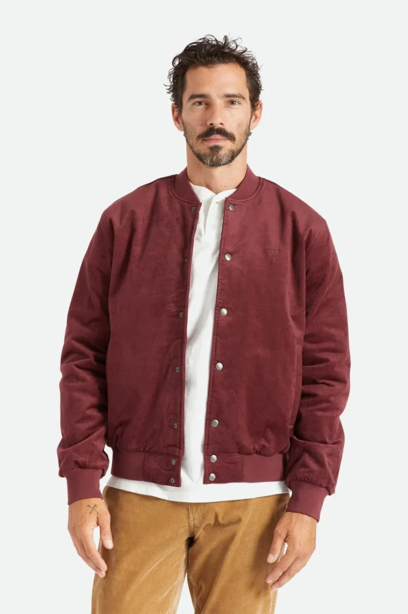 mahogany bomber jacket by dillinger