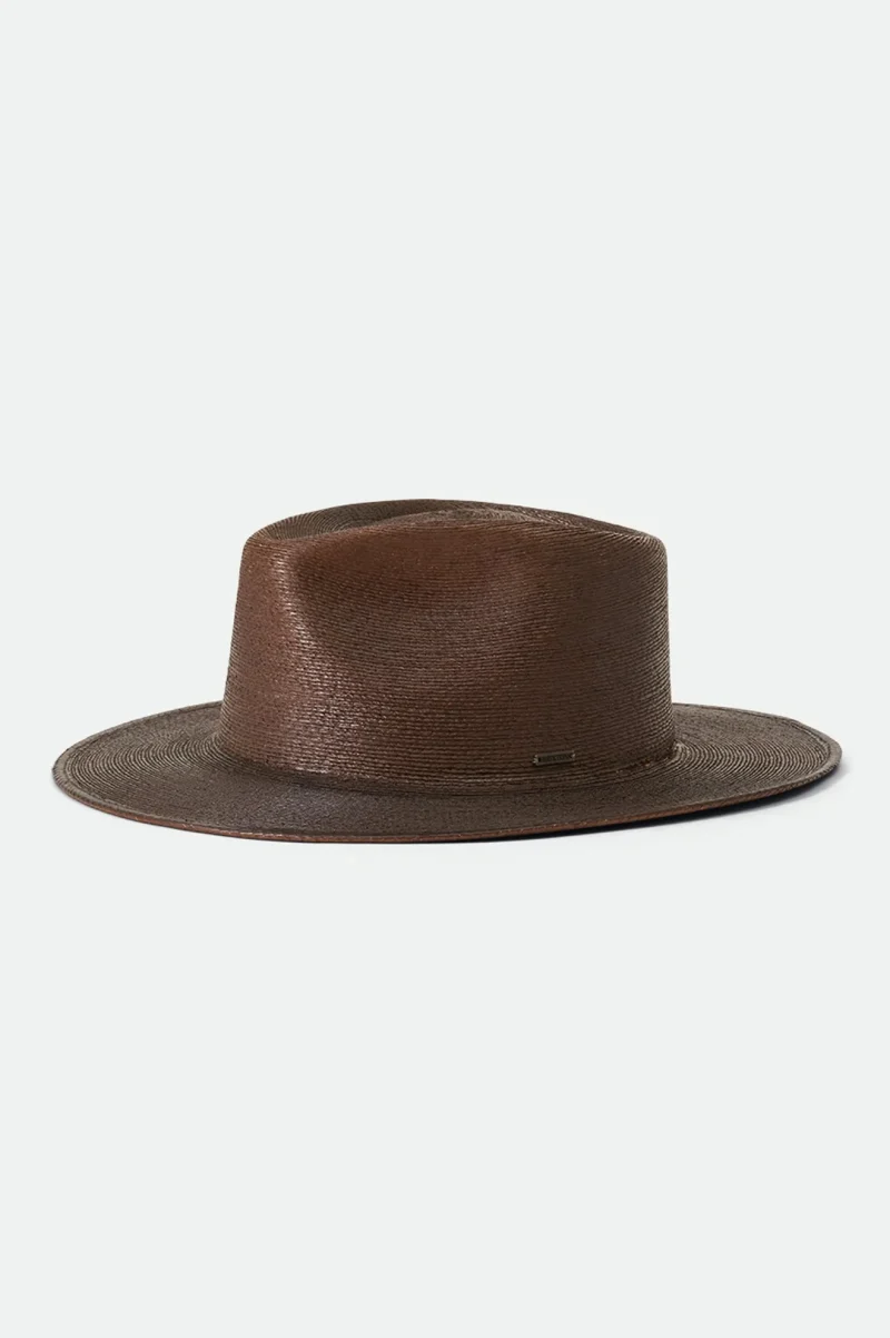 marcos deep brown fedora hat