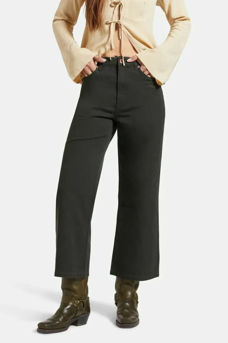 margo black cropped 5 pocket pants washed