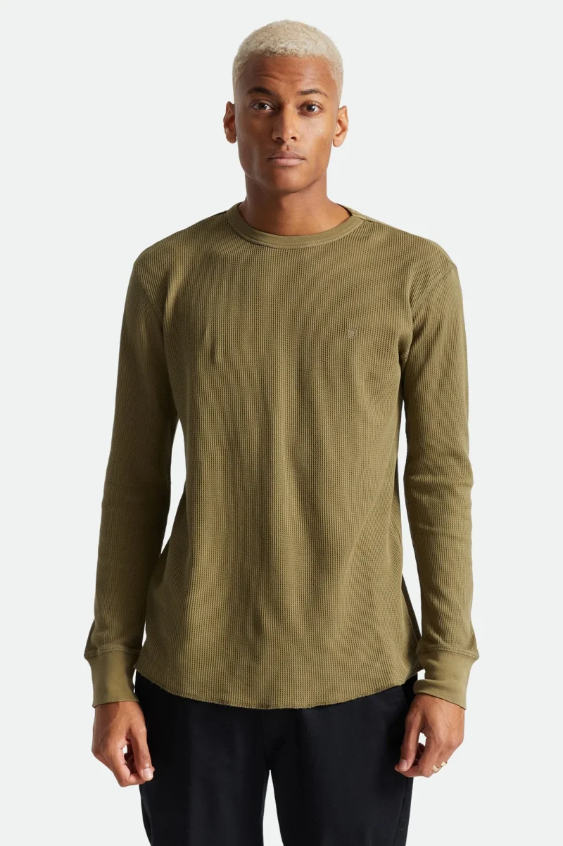 men s long sleeve thermal shirt military olive