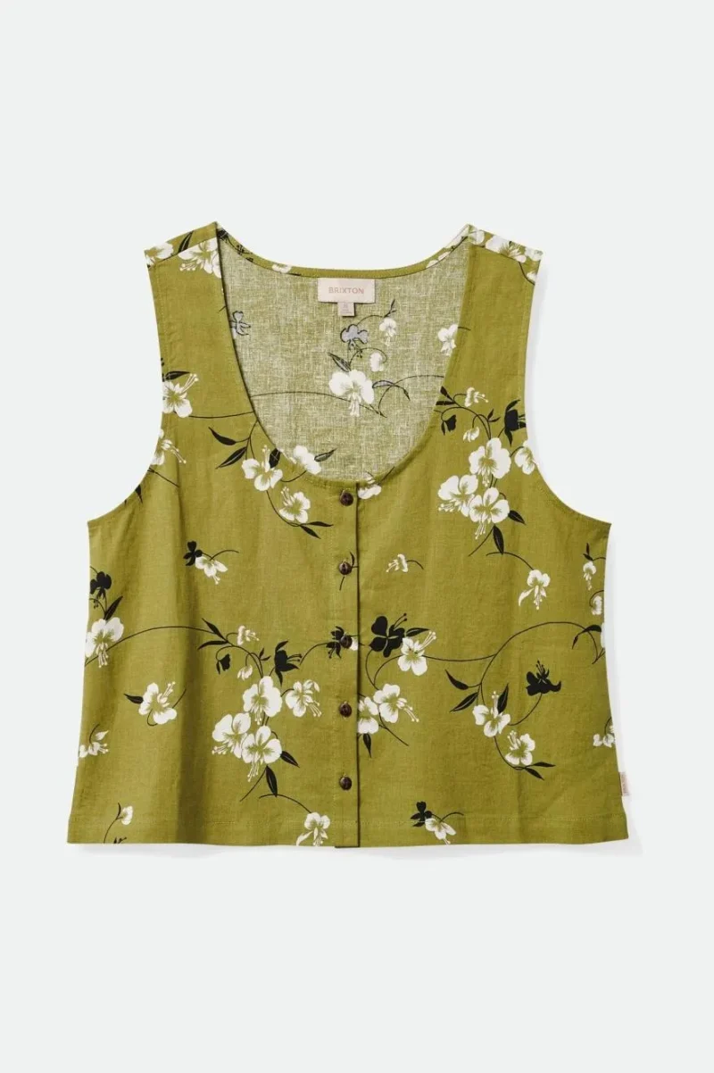 moss lanai linen tank top