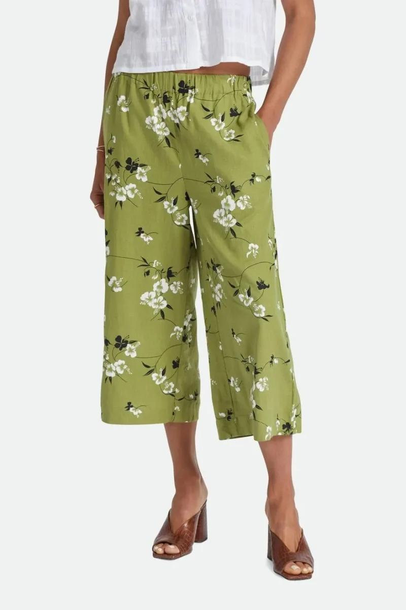 moss linen wide leg pants for lanai