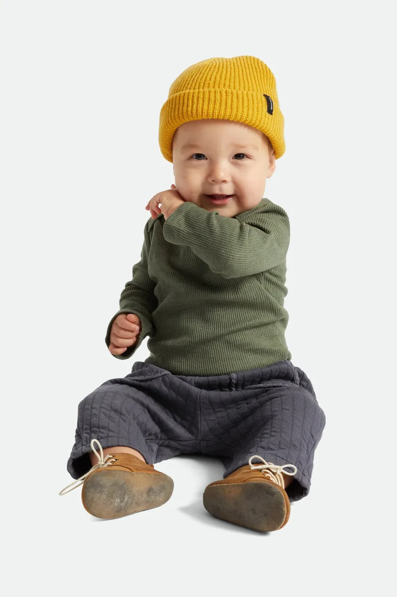 mustard baby beanie cozy must have