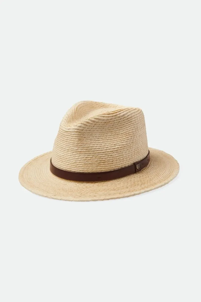 natural brown straw fedora hat classic design