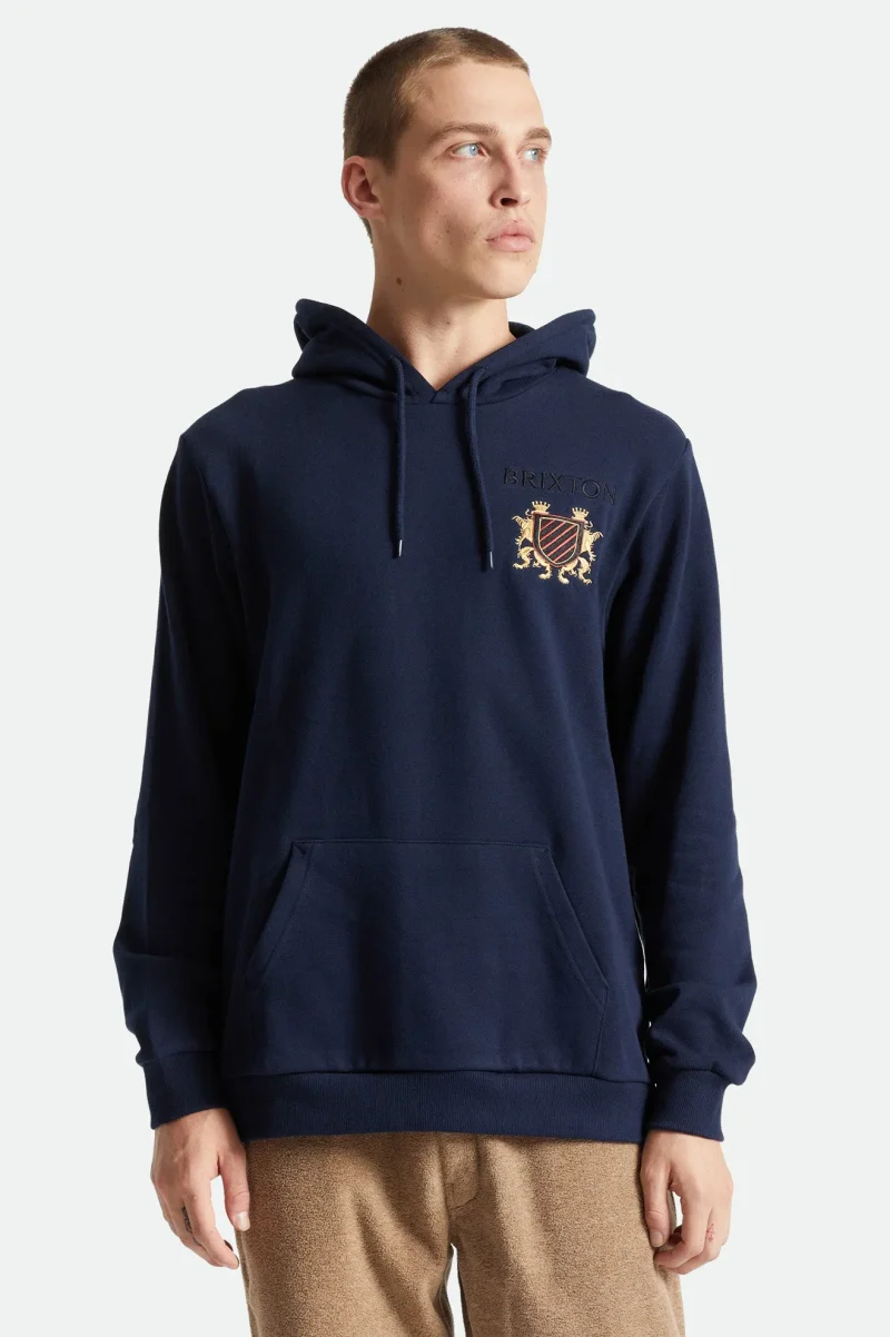 navy lion crest hoodie