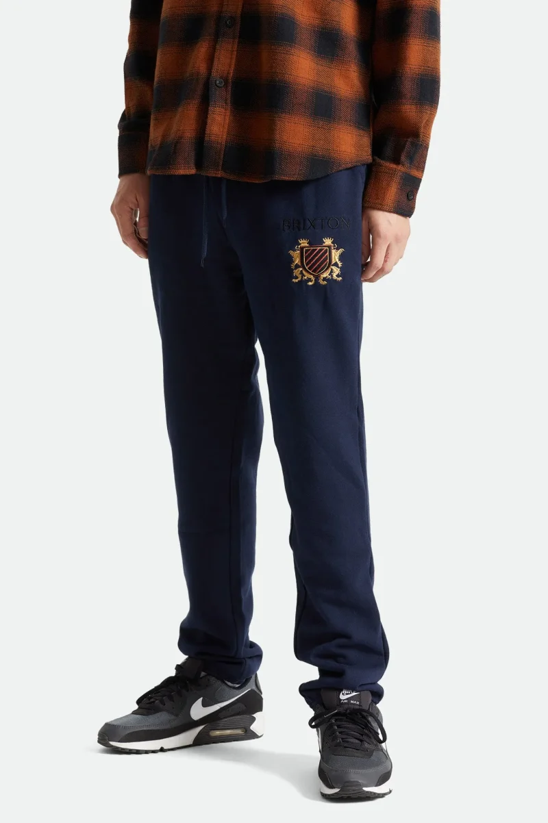 navy lion crest joggers for men