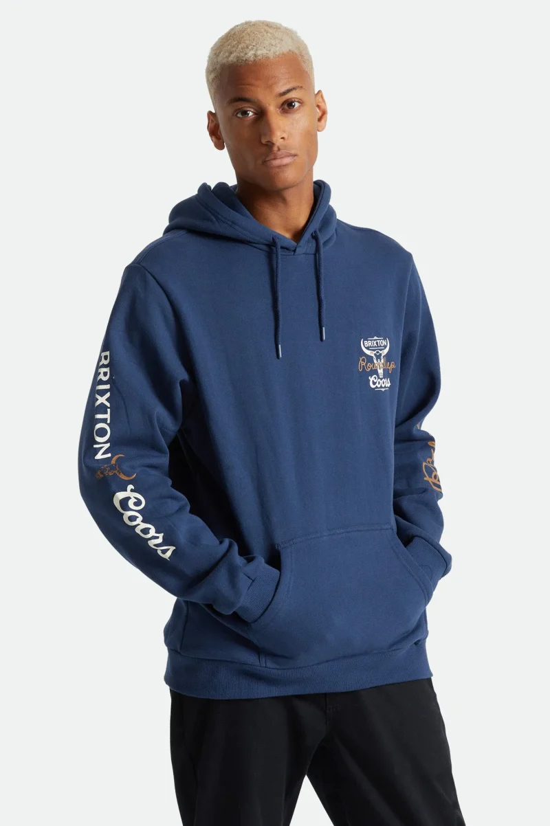 navy washed coors roundup hoodie