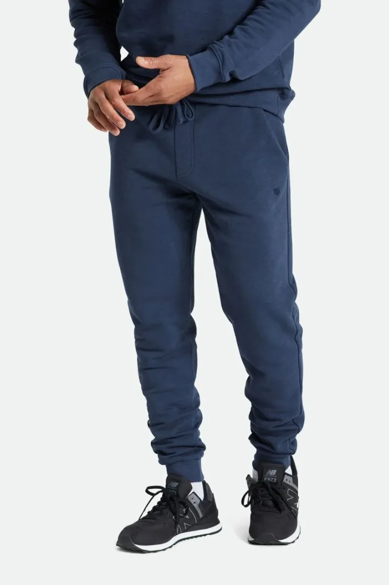 navy washed slub joggers french terry