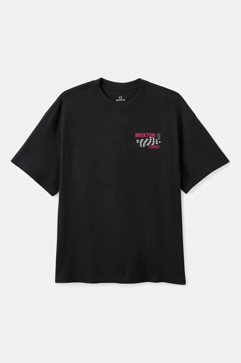 neon finish line black s s standard tee