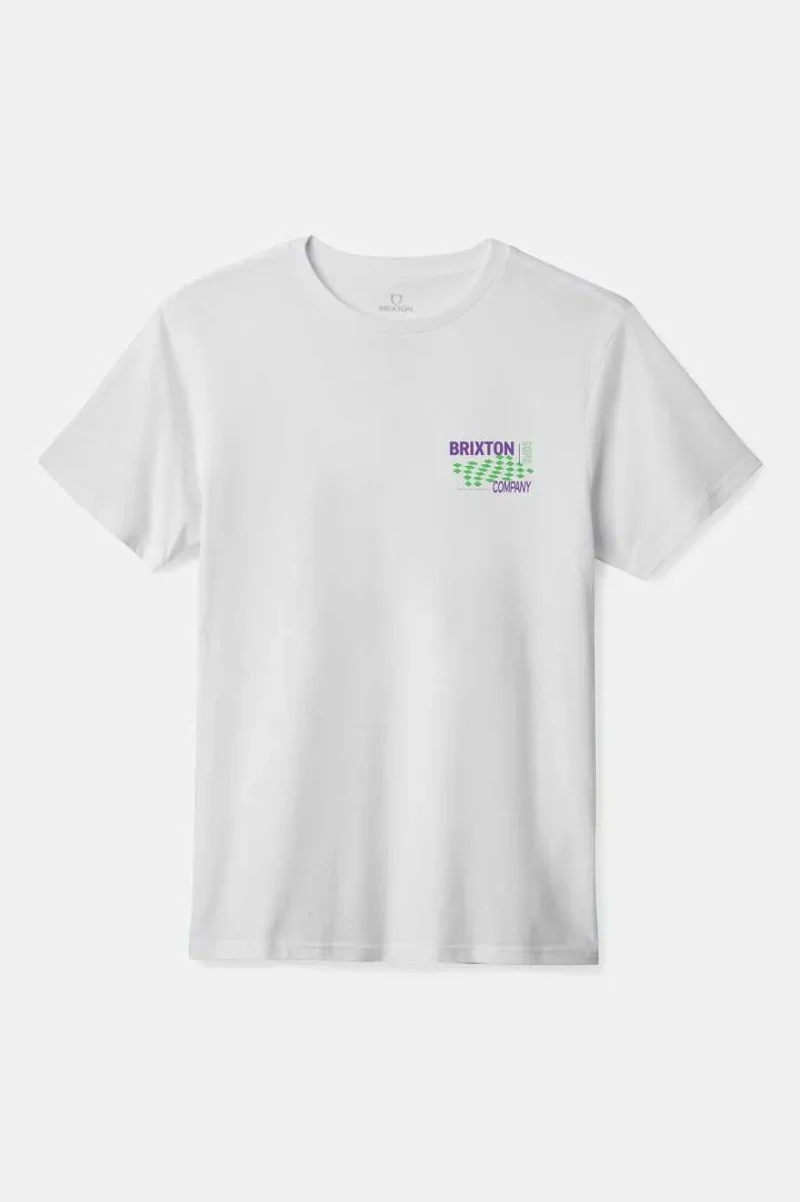 neon finish line white standard t shirt s s