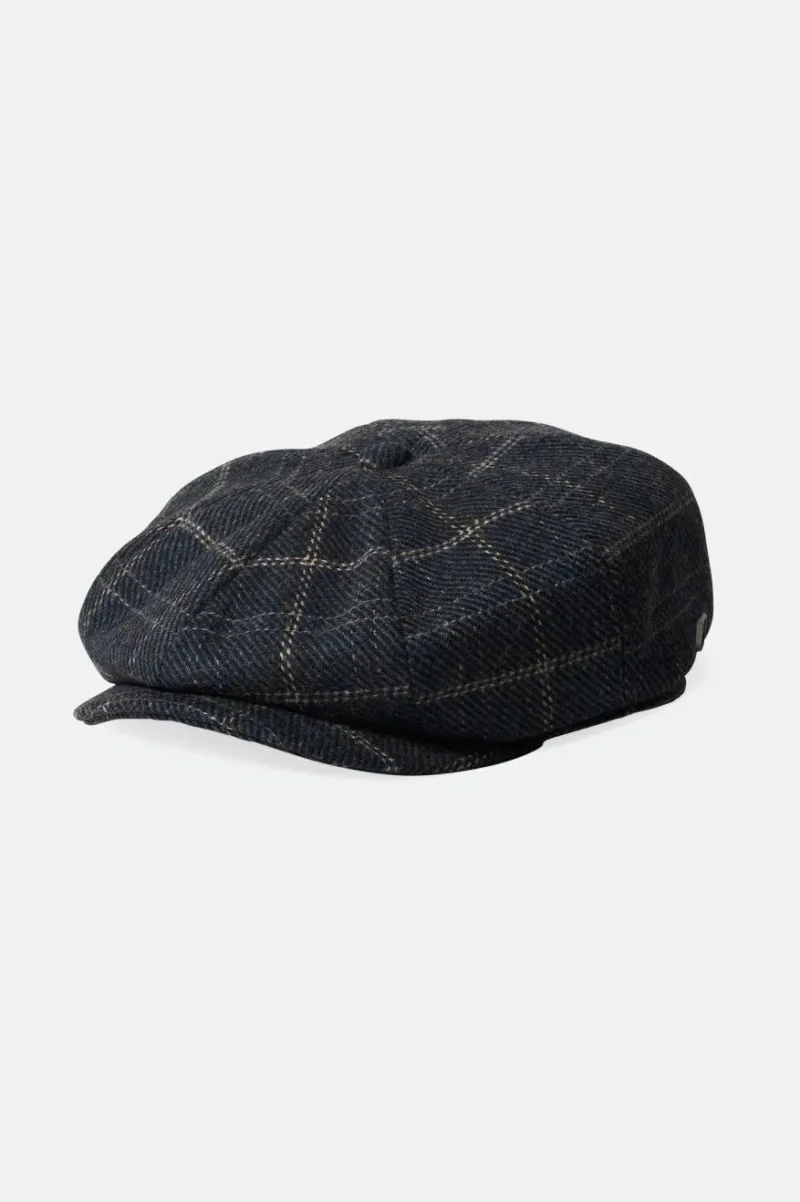 newsboy cap navy black off white