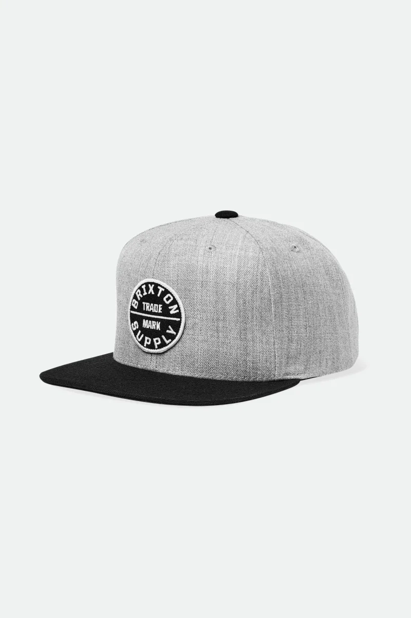 oath iii light grey black snapback hat