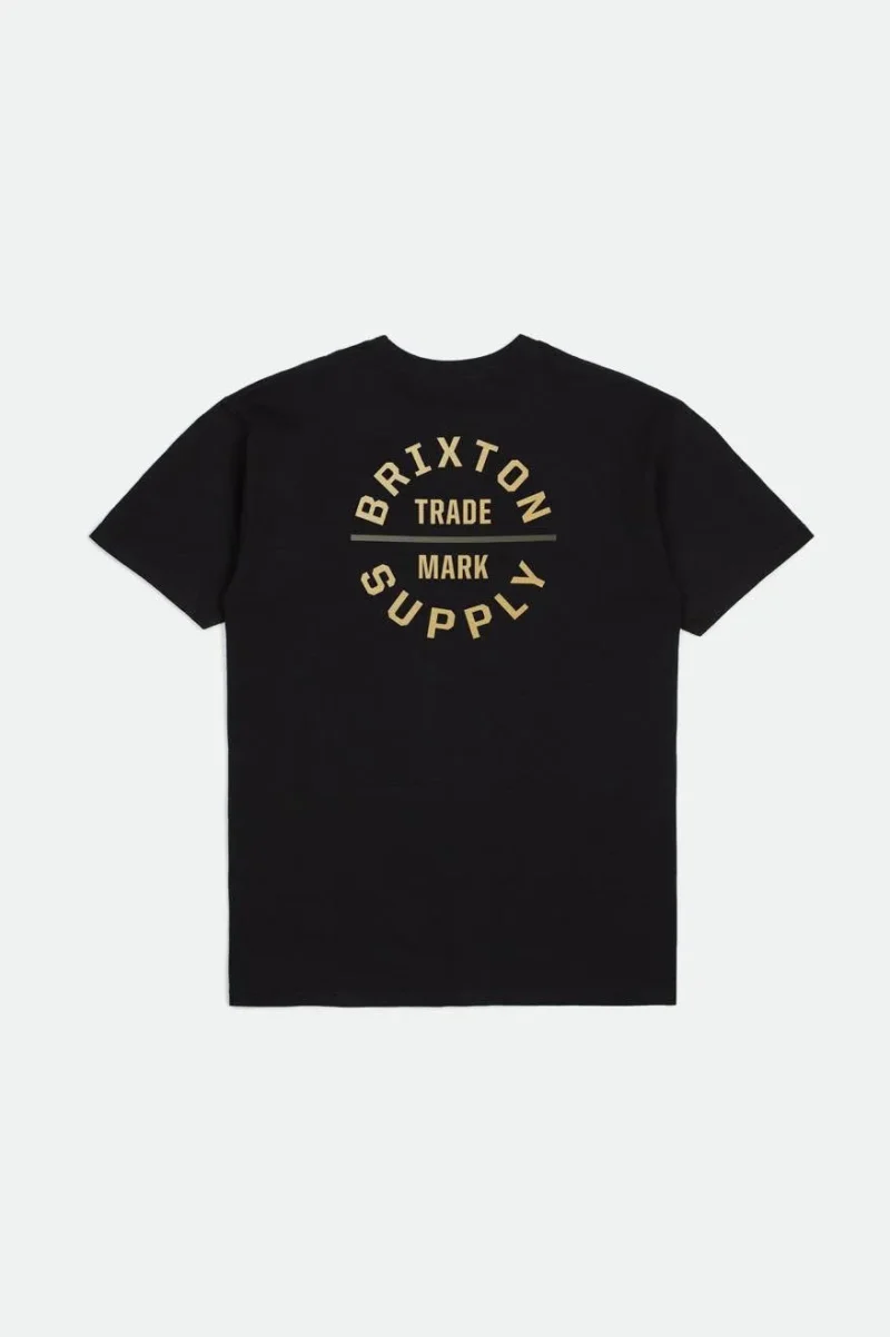 oath v short sleeve tee black straw olive