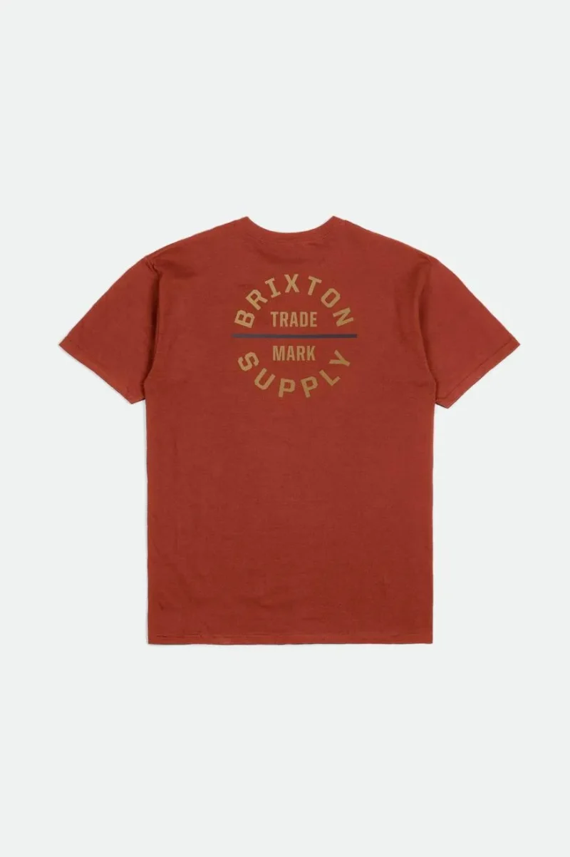 oath v standard short sleeve tee barn red antelope ombre blue