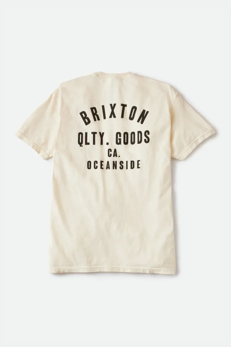 oceanside woodburn standard tee cream black dye