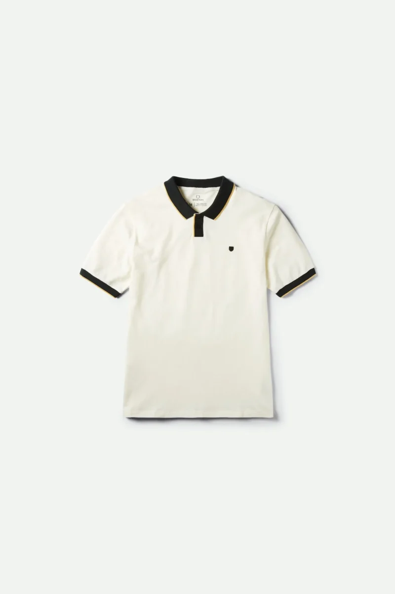 off white black short sleeve polo shirt