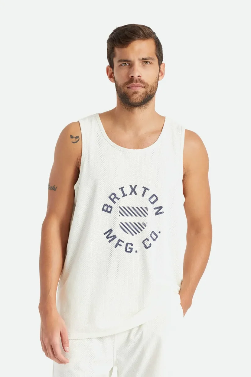 off white shield crest tank