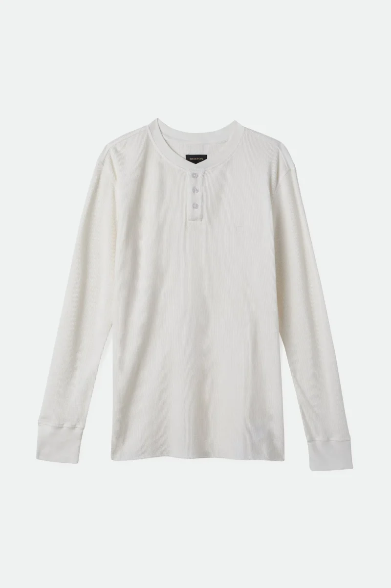 off white thermal henley shirt